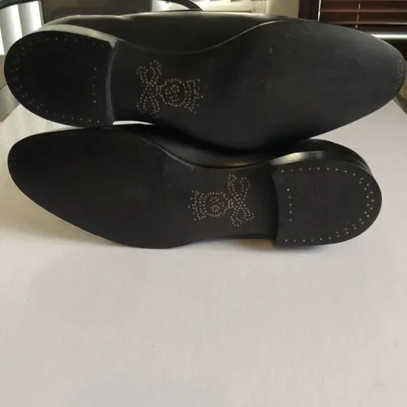 BARKER BLACK LEATHER SHOES SZ 10 - Picture 7 of 9